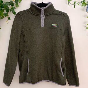 L.L. Bean Green Fleece Sweater Size Medium